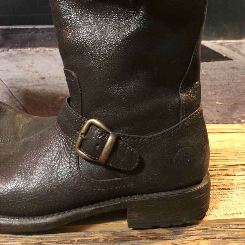 (NWOT) Marc Moto Vintage Style Leather Boots - Picture 2 of 11
